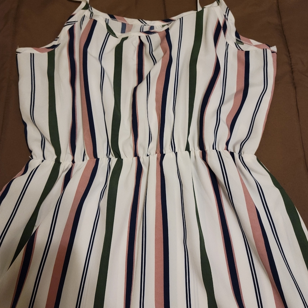 Striped Print Cami Dress